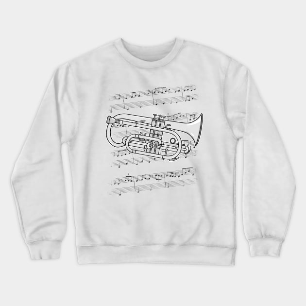 Cornet Player Cornetist Brass Musician Crewneck Sweatshirt by doodlerob